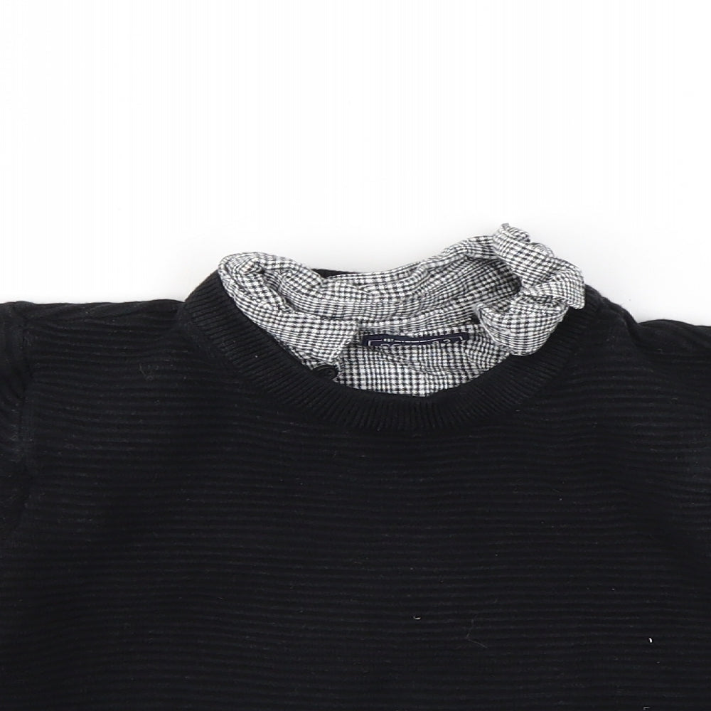 Close-up detail of Next boys’ black jumper, size 3, years