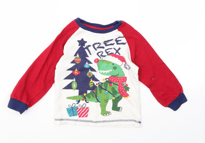 Additional front view of SLEIGH BELLS boys’ multicoloured geometric basic t-shirt, size 3-4, years