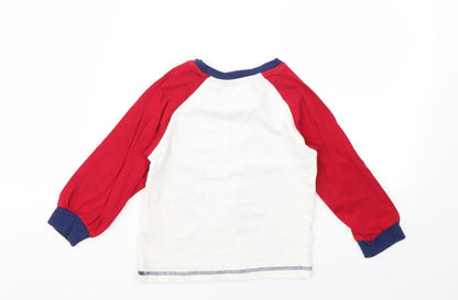 Back view of SLEIGH BELLS boys’ multicoloured geometric basic t-shirt, size 3-4, years