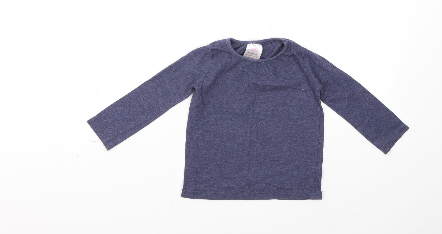 Evie Angel Girls Blue   Basic T-Shirt Size 12-18 Months