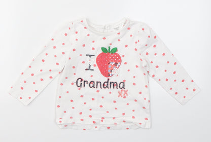 Additional front view of M&Co girls’ multicoloured geometric basic t-shirt, size 12-18, months