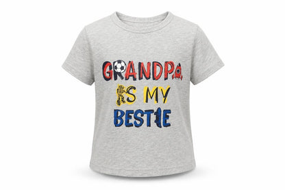 Front view of Nutmeg Baby Grey Geometric Basic T-Shirt, size 12-18, Months
