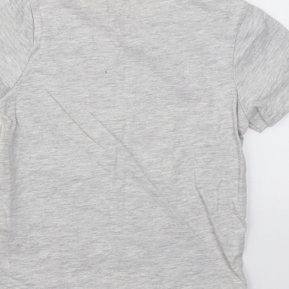 Brand and care label for Nutmeg Baby Grey Geometric Basic T-Shirt, size 12-18, Months
