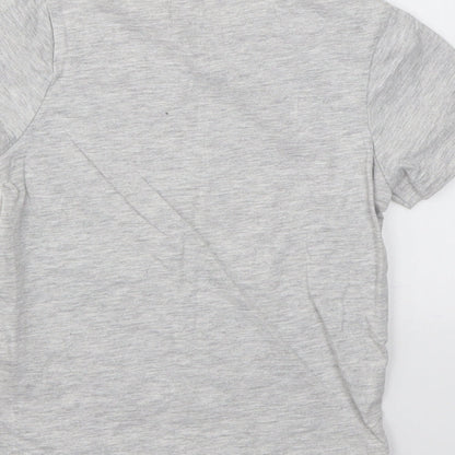 Brand and care label for Nutmeg Baby Grey Geometric Basic T-Shirt, size 12-18, Months