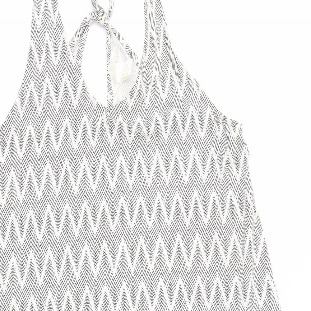 H&M Womens Multicoloured Argyle/Diamond  Fit & Flare  Size S