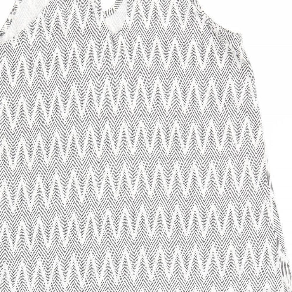 H&M Womens Multicoloured Argyle/Diamond  Fit & Flare  Size S