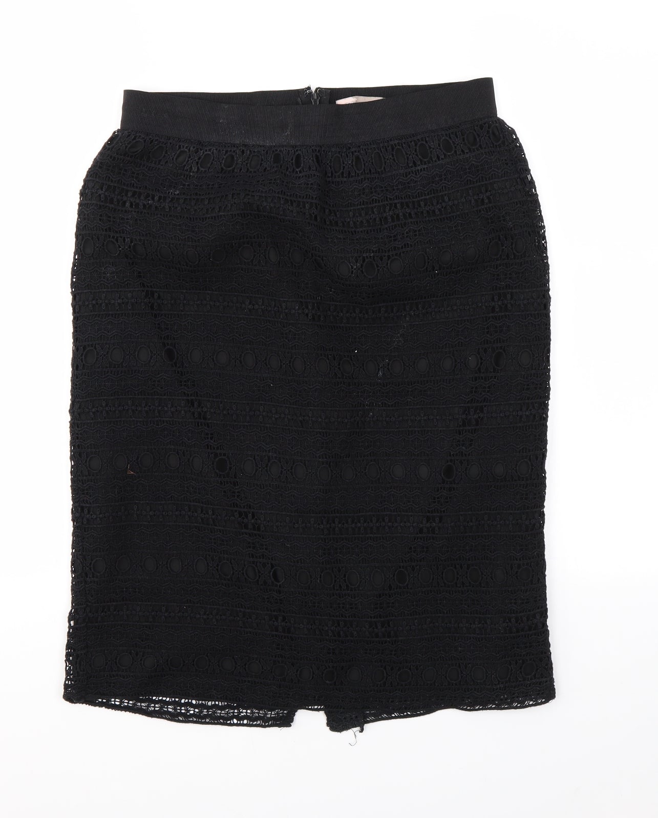 FOREVER 21 Womens Black Houndstooth  A-Line Skirt Size M  - stretch waistband