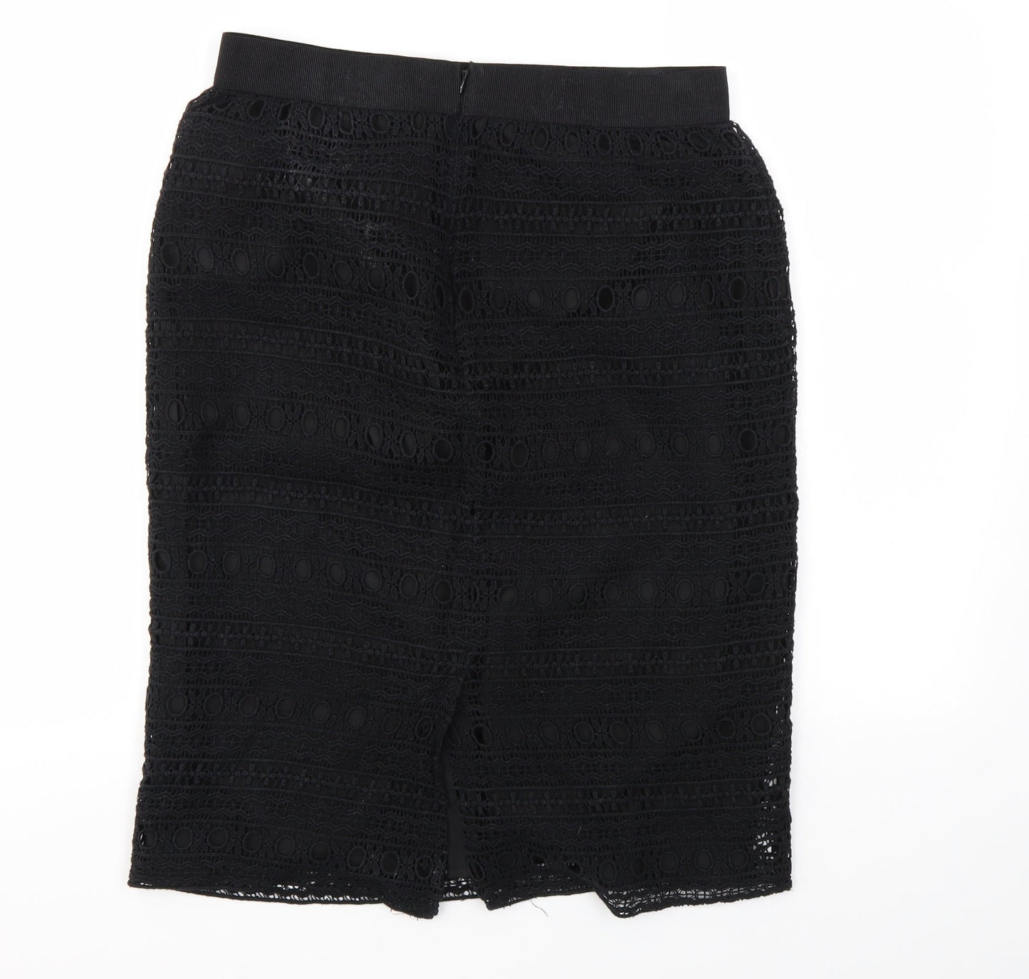 FOREVER 21 Womens Black Houndstooth  A-Line Skirt Size M  - stretch waistband