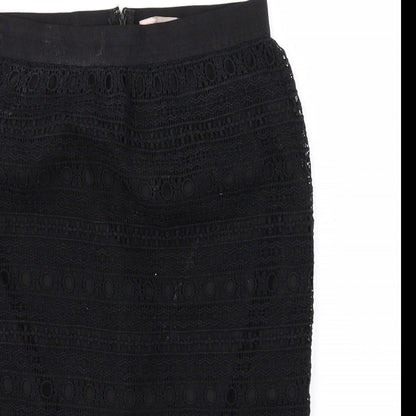 FOREVER 21 Womens Black Houndstooth  A-Line Skirt Size M  - stretch waistband