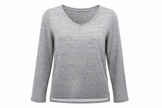 Front view of Next women’s grey basic polo, size UK 10