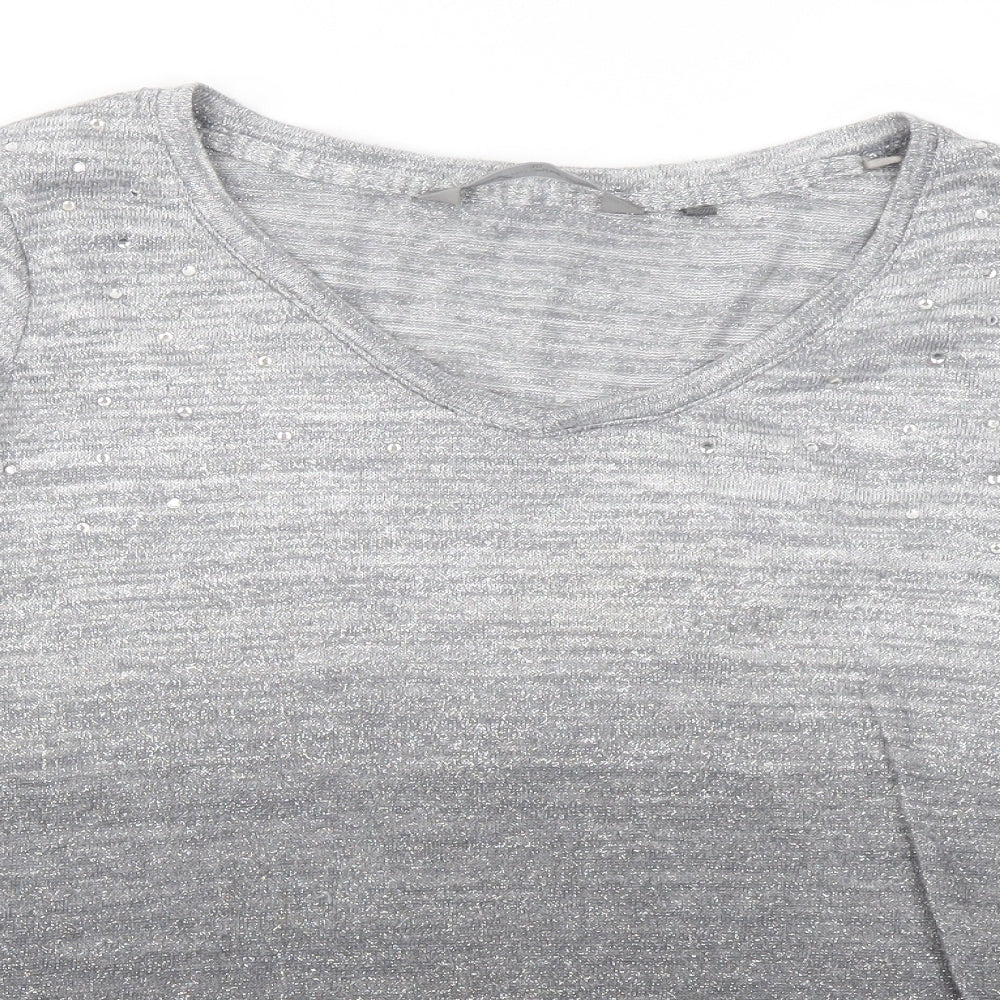 Womens UK Size 10 NEXT Grey Basic Polo