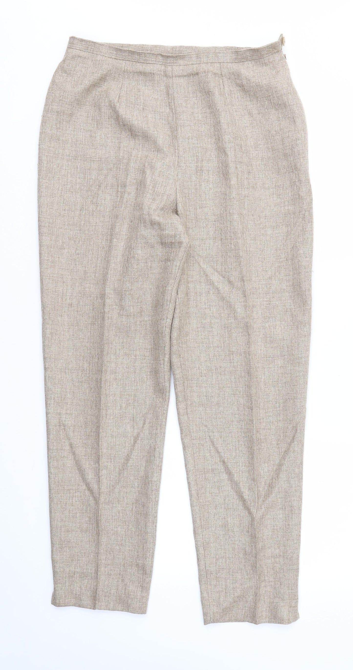 Womens UK Size 30 in M&S Regular Fit  Brown Trousers