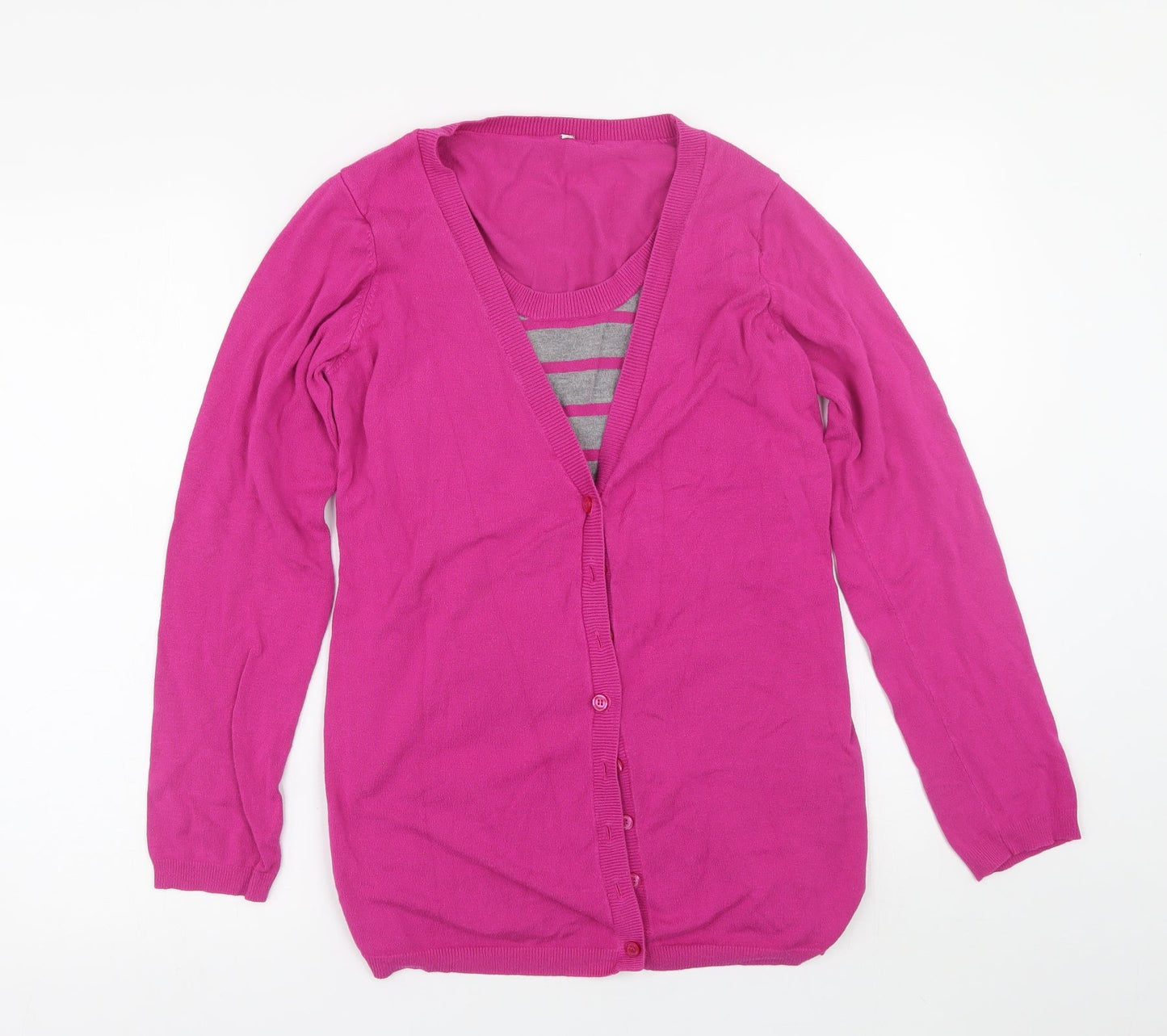 BHS Womens Pink Striped  Pullover Jumper Size 14