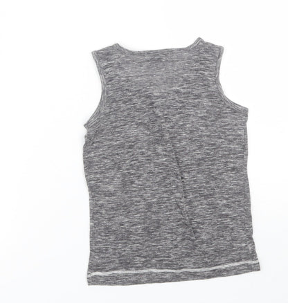 Back view of Next girls’ grey basic tank, size 5, years