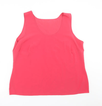 M&S Womens Pink   Basic Tank Size 18