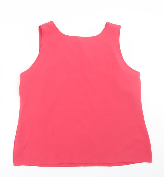 M&S Womens Pink   Basic Tank Size 18