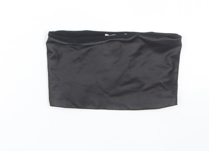 Womens UK Size XS Topshop Black Cropped Tank