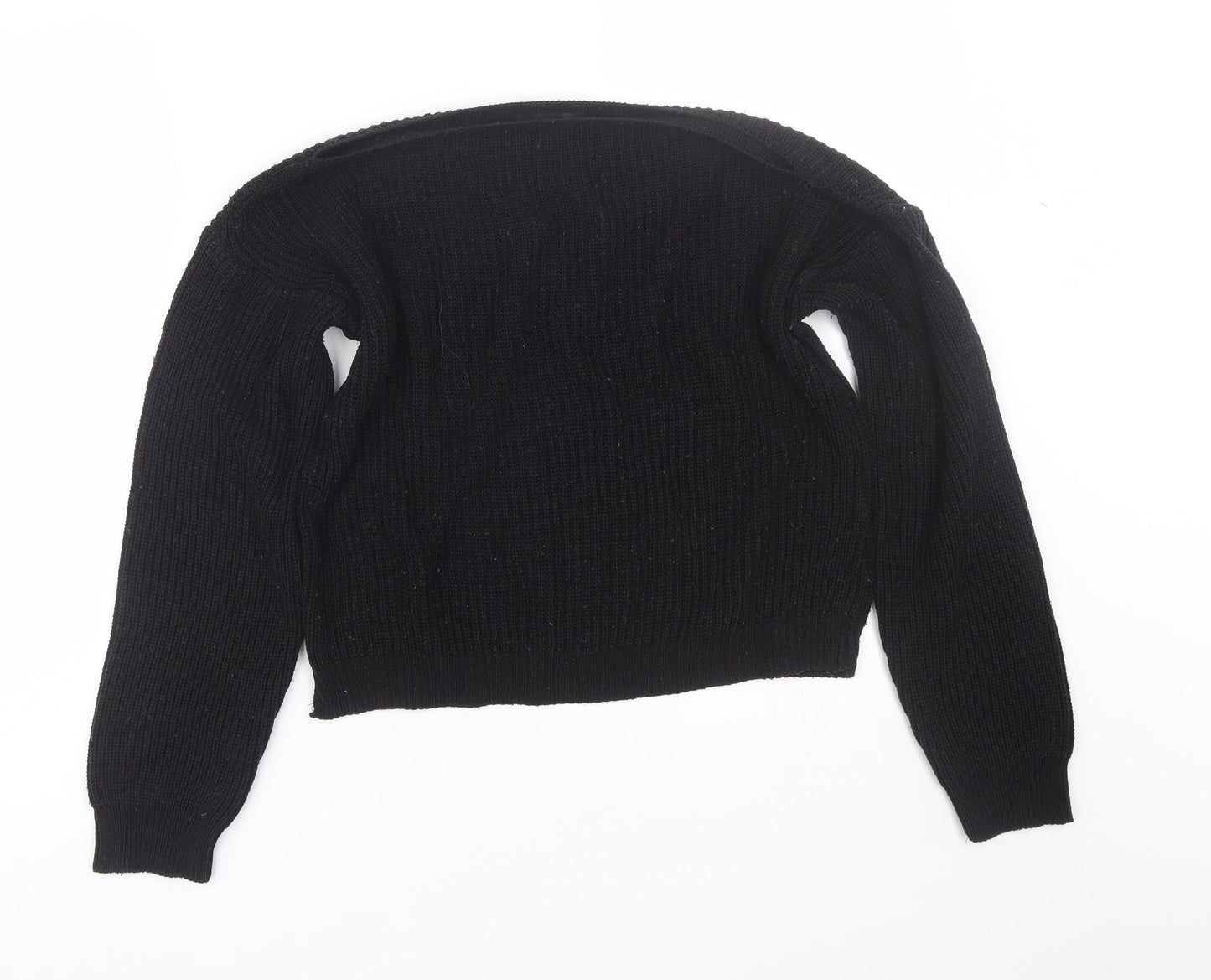Womens UK Size 4 PRETTYLITTLETHING Black Pullover Jumper