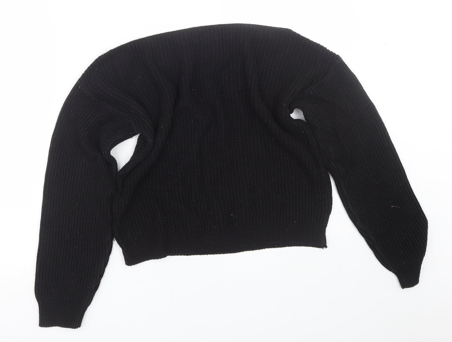 Womens UK Size 4 PRETTYLITTLETHING Black Pullover Jumper