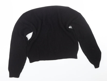 Womens UK Size 4 PRETTYLITTLETHING Black Pullover Jumper