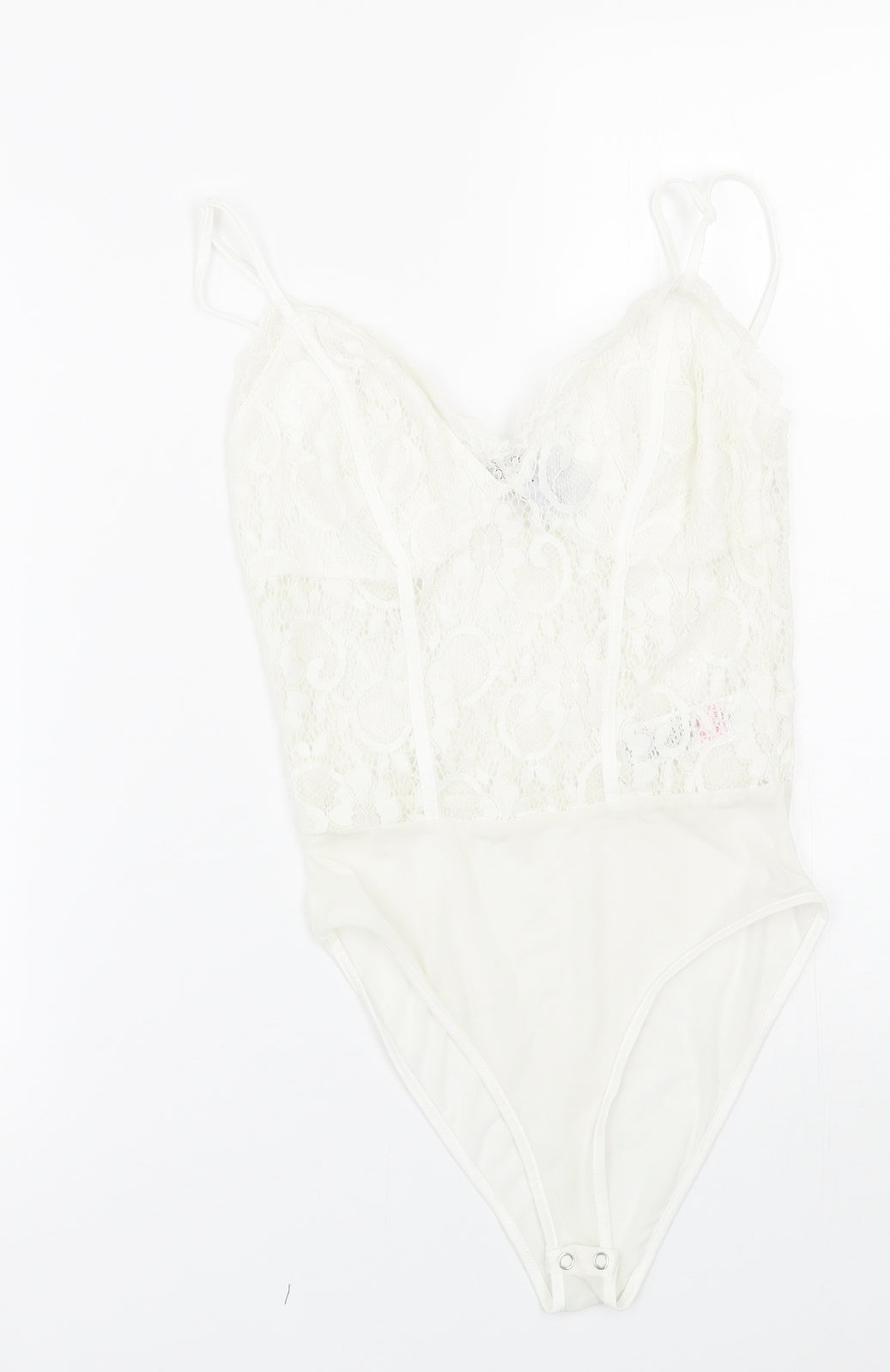 New Look Womens White Floral  Catsuit One-Piece Size 8