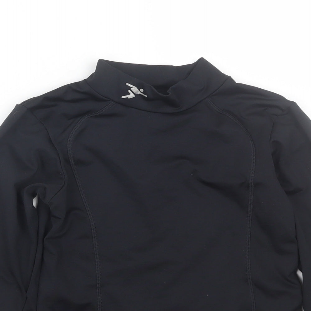 Precision Fit Boys Black   Jersey T-Shirt Size 4-5 Years