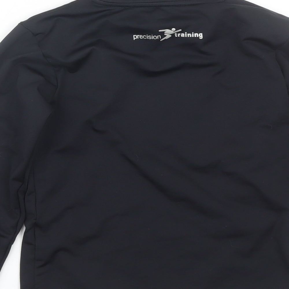 Precision Fit Boys Black   Jersey T-Shirt Size 4-5 Years