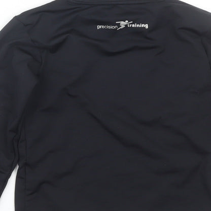 Precision Fit Boys Black   Jersey T-Shirt Size 4-5 Years