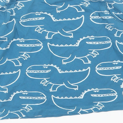 TU Boys Blue Animal Print   Pyjama Top Size 6-7 Years  - DInosaur