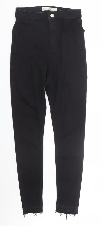 Topshop Womens Black  Denim Skinny Jeans Size 28 L28 in