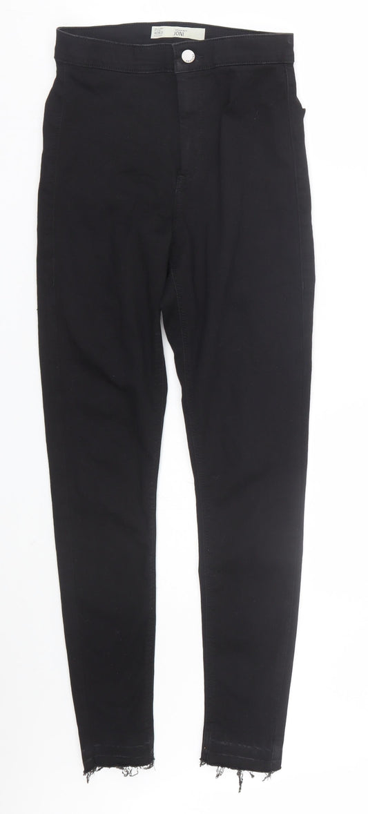 Topshop Womens Black  Denim Skinny Jeans Size 28 L28 in