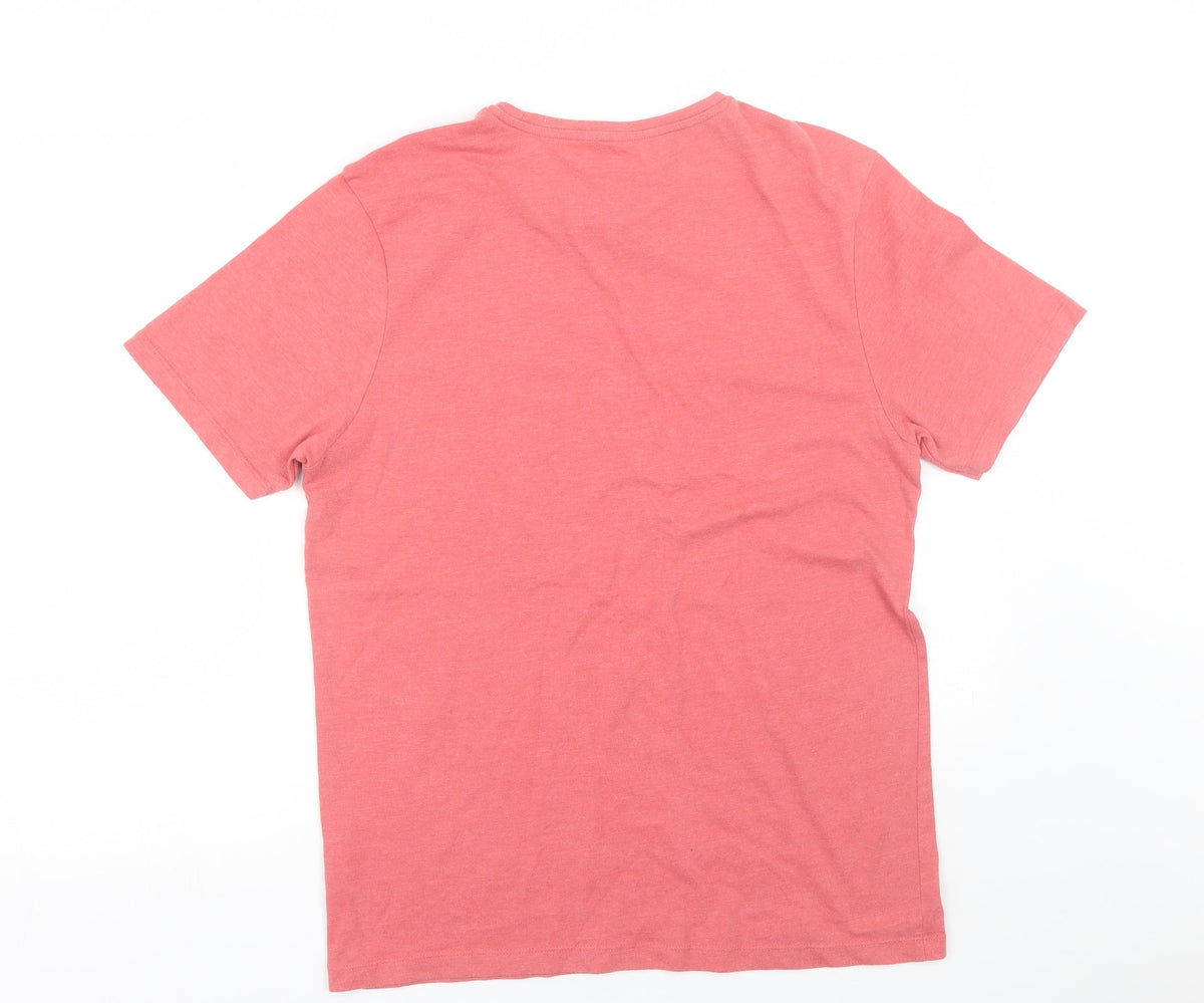 Back view of Matalan men’s pink pyjama top, size M