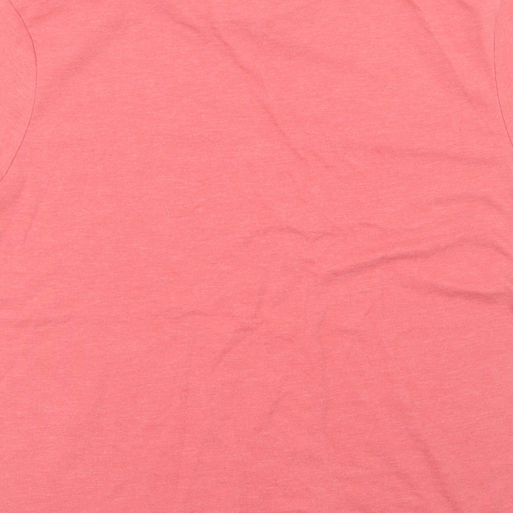 Brand and care label for Matalan men’s pink pyjama top, size M