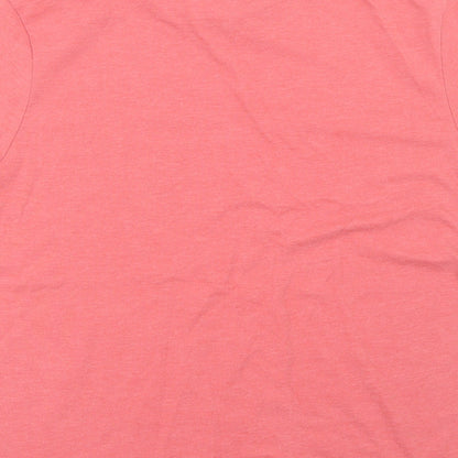 Brand and care label for Matalan men’s pink pyjama top, size M