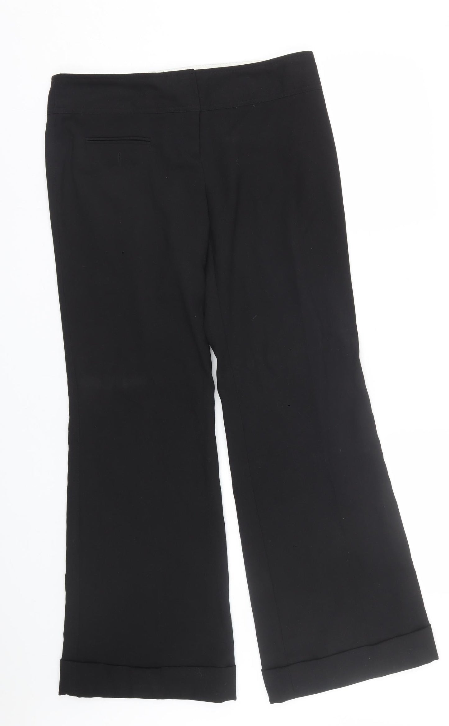 Womens UK Size 12 Preworn Regular Fit  Black Trousers