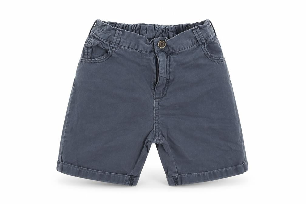 Front view of Nutmeg boys’ grey utility shorts, size 6-7, years