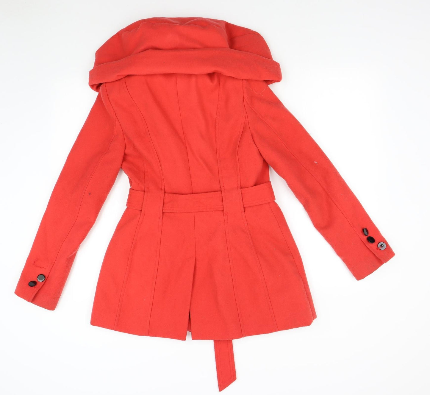 Womens UK Size 8 New Look Red Overcoat