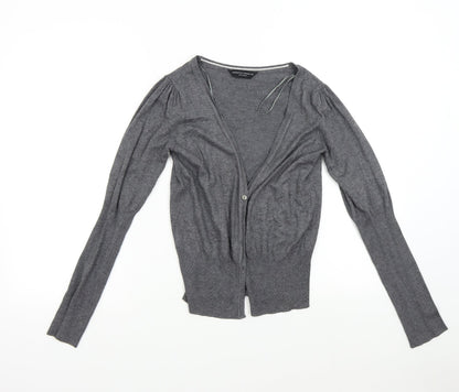 Womens UK Size 10 Dorothy Perkins Grey Cardigan Jumper