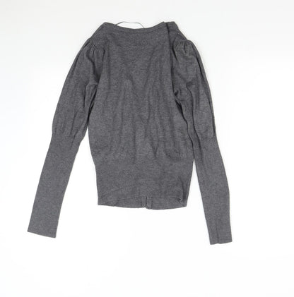 Womens UK Size 10 Dorothy Perkins Grey Cardigan Jumper