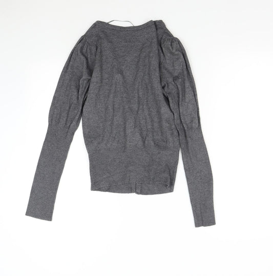 Womens UK Size 10 Dorothy Perkins Grey Cardigan Jumper