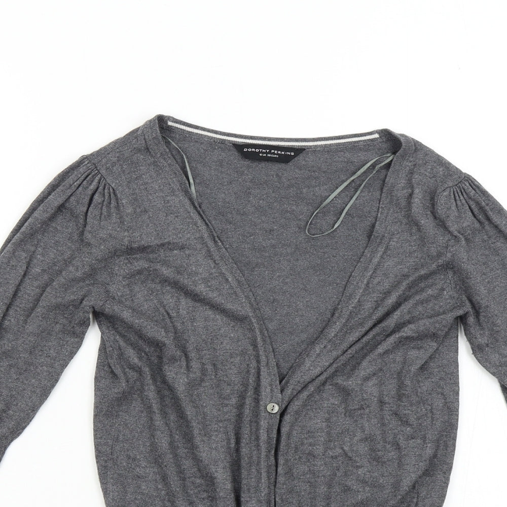 Womens UK Size 10 Dorothy Perkins Grey Cardigan Jumper