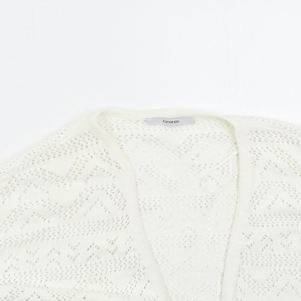 George Womens Ivory   Cardigan Jumper Size 8