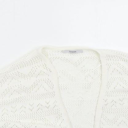 George Womens Ivory   Cardigan Jumper Size 8
