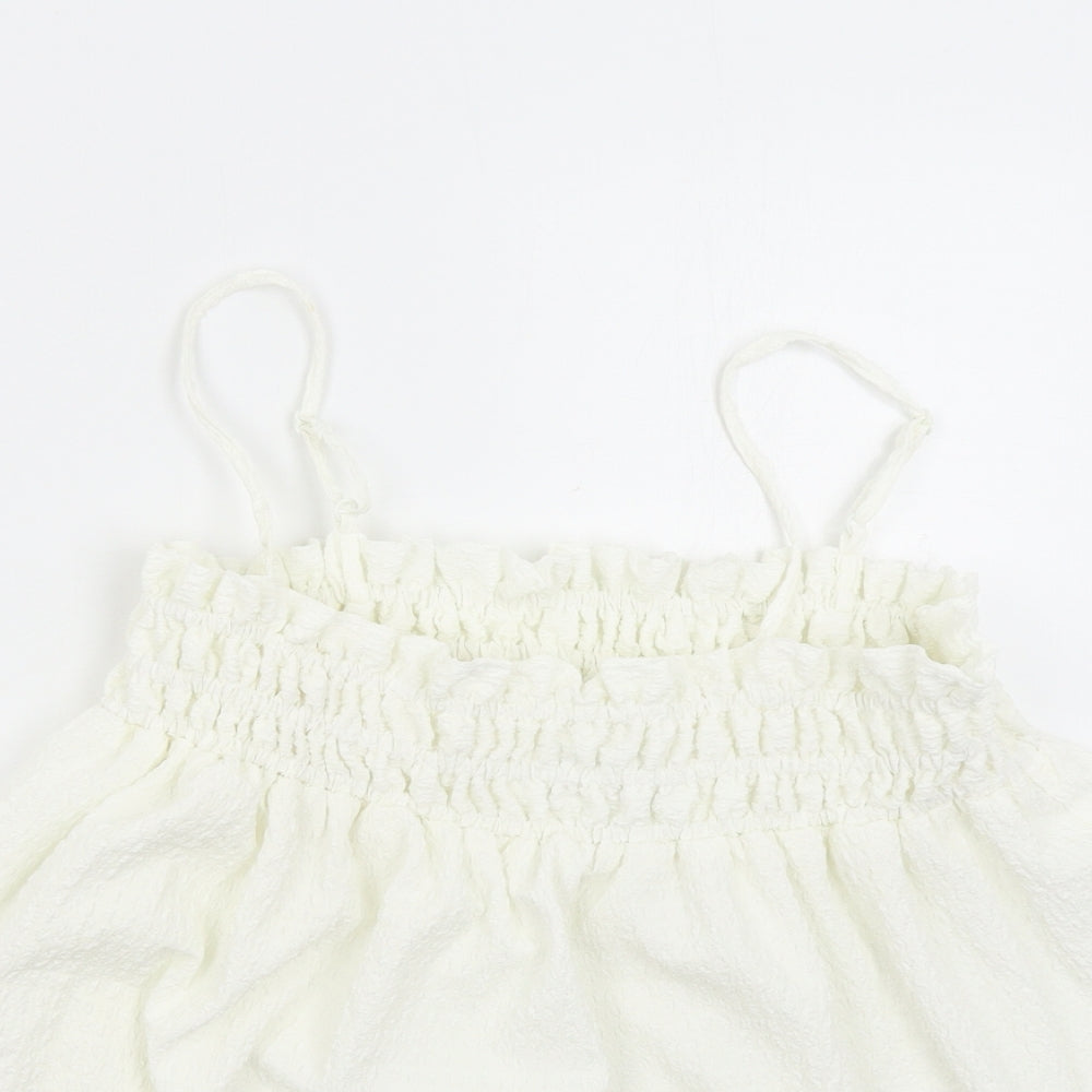 Womens UK Size 14 ASOS Ivory Basic Tank