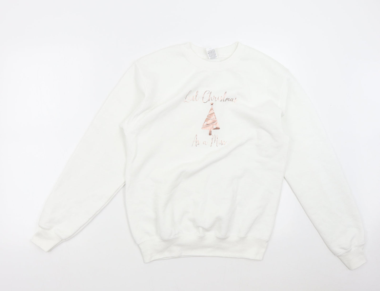 Fruit of the Loom Womens White   Pullover Sweatshirt Size S  - Christmas