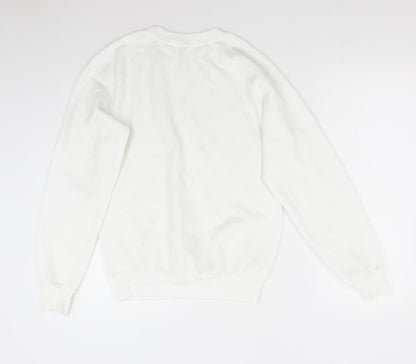Fruit of the Loom Womens White   Pullover Sweatshirt Size S  - Christmas