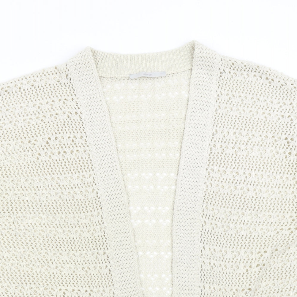 George Womens Beige  Knit Cardigan Jumper Size M