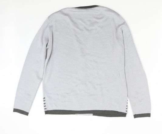 Damart Womens Grey  Knit Pullover Jumper Size 10
