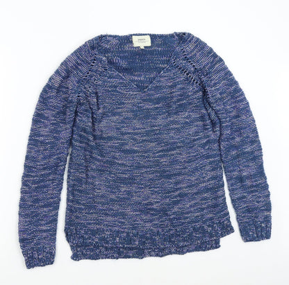 Womens UK Size M Papaya Blue Pullover Jumper