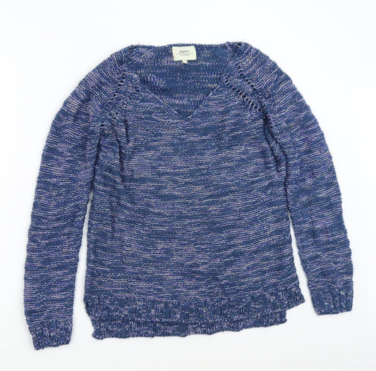 Womens UK Size M Papaya Blue Pullover Jumper
